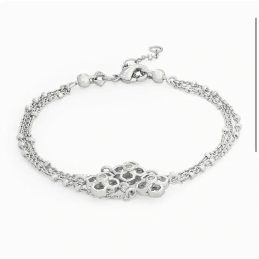 NEW KENDRA SCOTT Rue Multi Strand Bracelet In‎ Silver